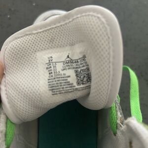 Girls Jordan White, Teal and Green Sneakers